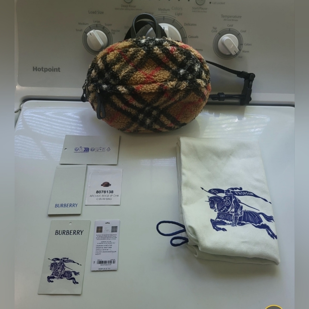 Authentic Burberry kids Faux Fur Bumbag